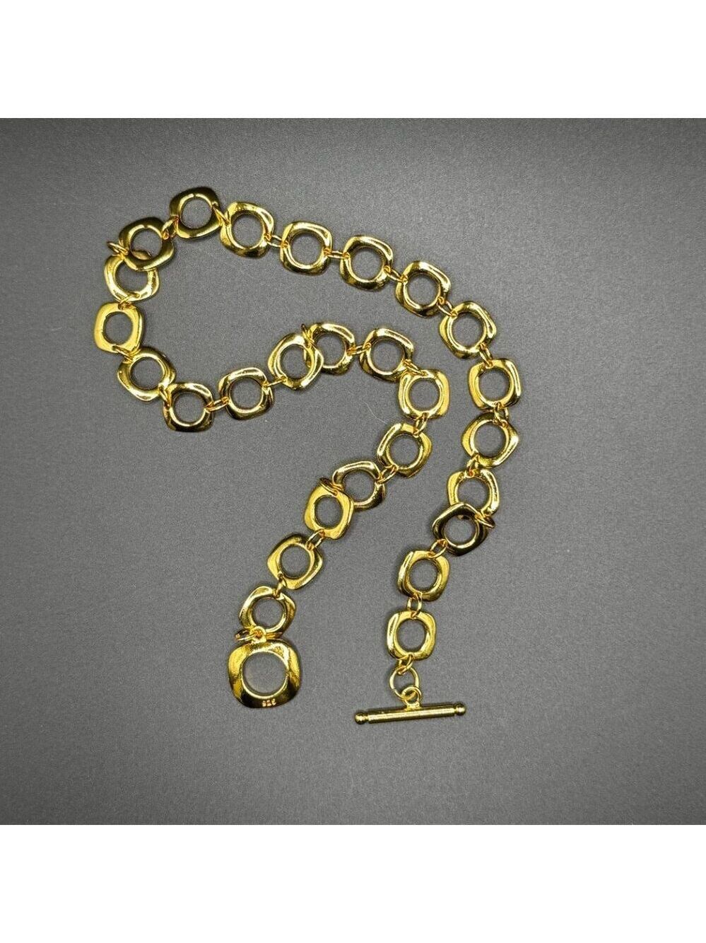 New with Tags Boutique Gold Tone Oval Link Necklace – 16-17 Inches - Picture 3 of 7